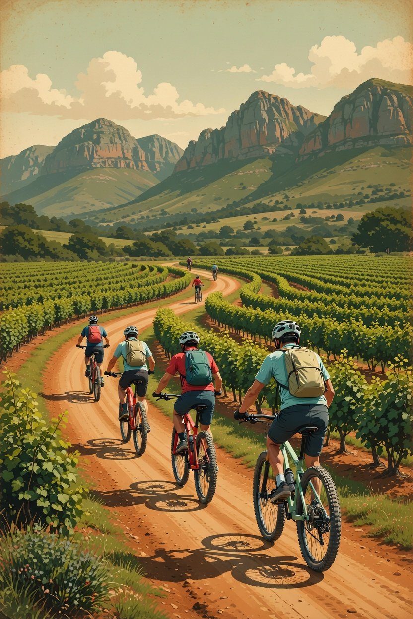 Riding the Winelands trails